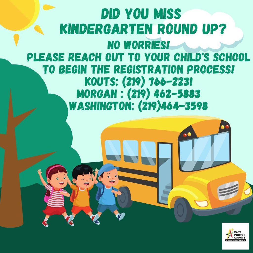 Kindergarten Round Up Image, all text in main post